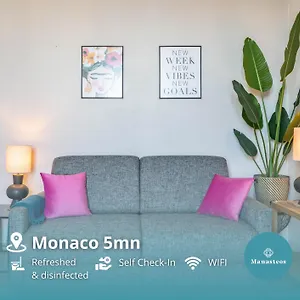 Frontiere De Monaco - Balconnet Vue Mer - Ba , Beausoleil Francia